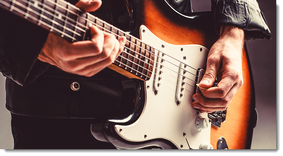 Close Up Of Rock Guitarist